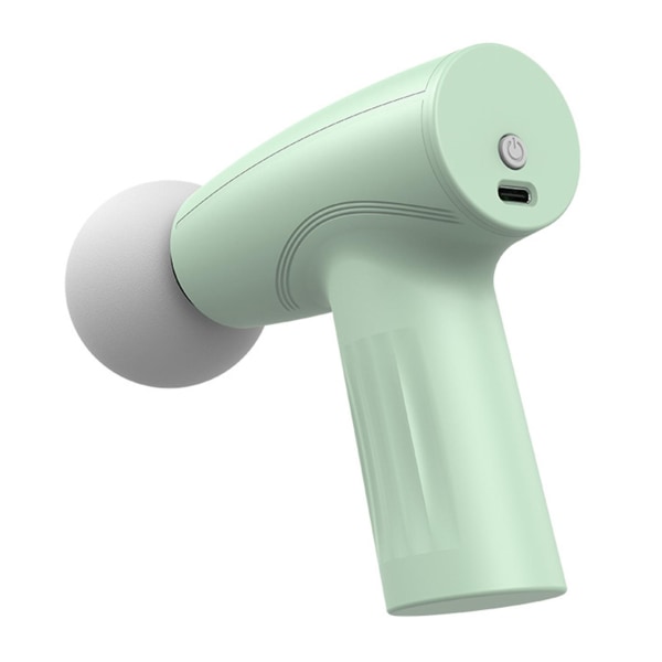 Mini Bærbar Fascia Muskelmassasjeapparat USB Ladende Muskelavspenningsenhet for smertelindring (grønn)