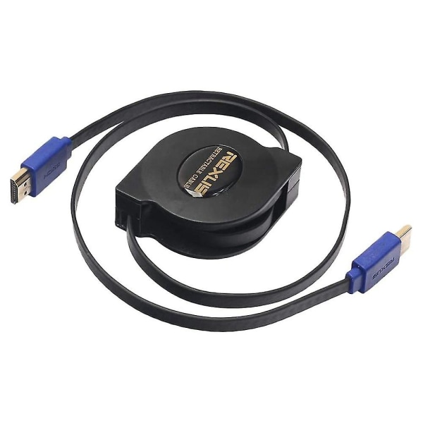 Rexlis Hdmi indragbar kabel, 1,8 m V1.4 höghastighets HDtv 1080p kabel