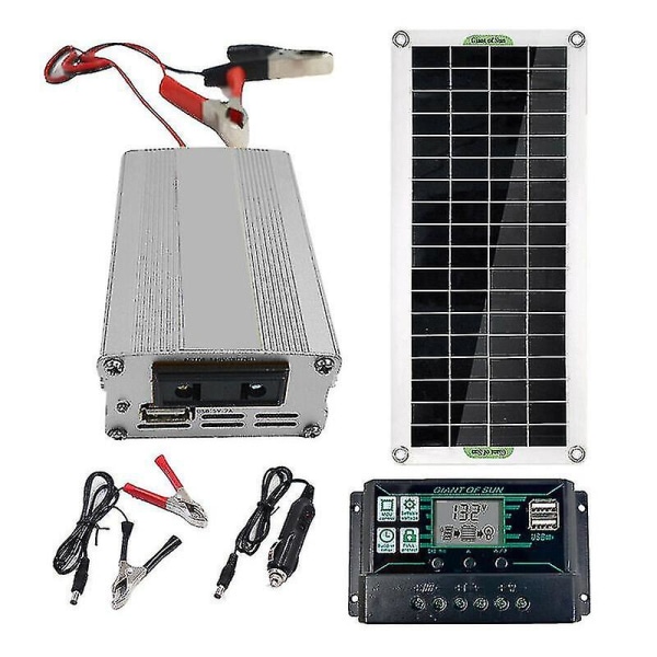 200w Solar Panel Kit 12v To 220v Battery Charger With 100a Controller