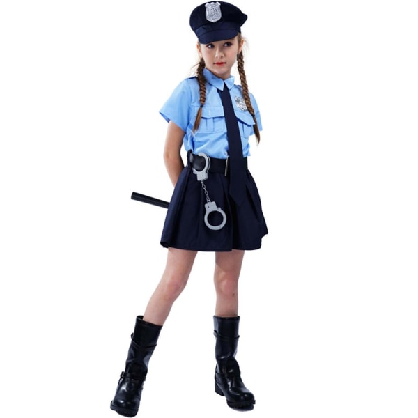 Politikvinder uniformssæt til piger Temafest Rollespil Tøj Halloween sceneoptræden iført(L,EE477)