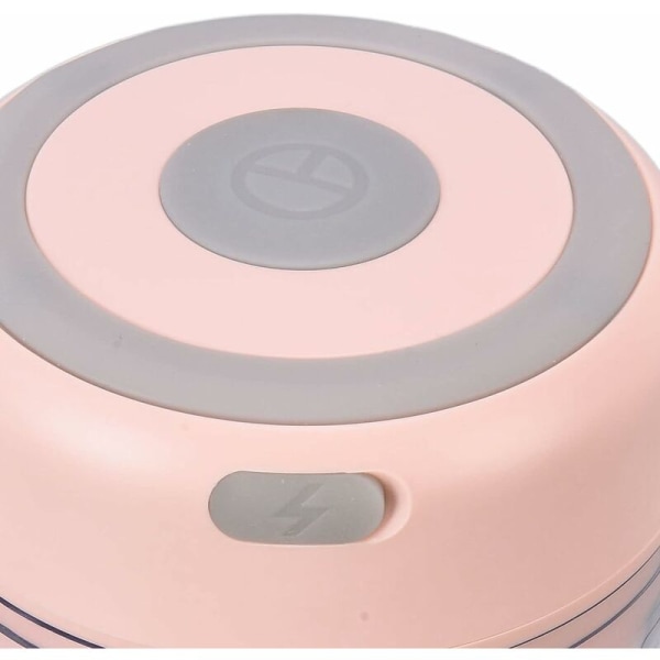 MINKUROW Minihackare, hållbar elektrisk lökhackare med 250 ml kapacitet för köksredskap (rosa)