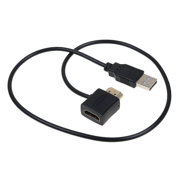 HDMI-yhteensopiva uros-naarasliitin USB 2.0 laturin kaapelin jakaja sovittimen jatke