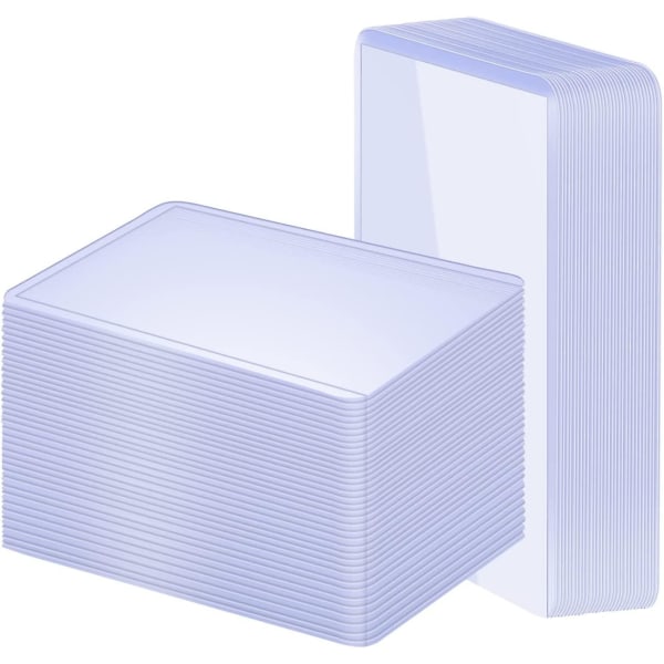 100-pack 3"x4" hårdplastkorthylsor Topplastare för kort, baseballkortskydd hårdplast, för basebollkort, spelkort, handelskort, en