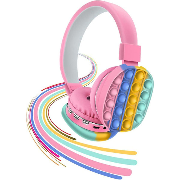 Bluetooth headset med popbubblor, silikonpush och popfidget leksaksheadset färgstereo