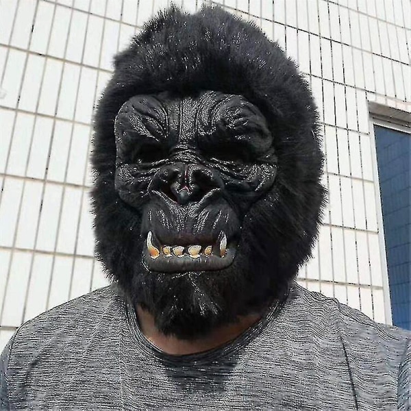 Gorilla Mask Huva Monkey Latex Djur Masker Halloween Party Cosplay Kostym Skräck Huvudmask För Vuxna