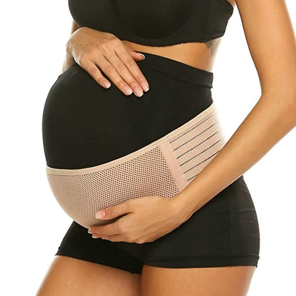 Brunt gravidbälte för gravida Midja och magstöd Andas Bekvämt justerbart för smärtlindring i rygg/bäcken