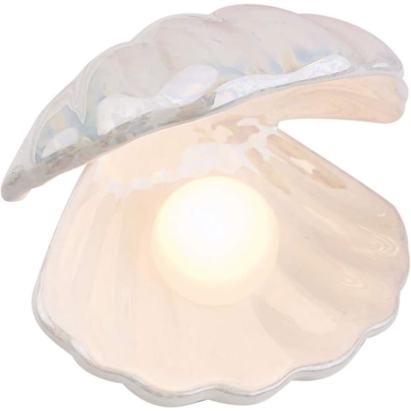 Shell Pearl Design sängyn koristevalaisin kodin sisustukseen lamppu yövalo keramiikka pöytäkoriste