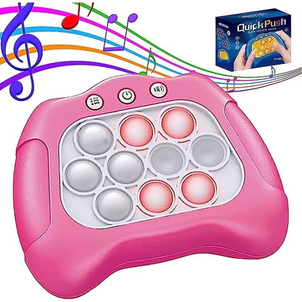 Pop Game Sensory Fidget Toys for Kids, Aionly Light Up Pattern Popping Game, Pussel Pop Bubble Game Controller Machine, Push Pop Stress Leksaker