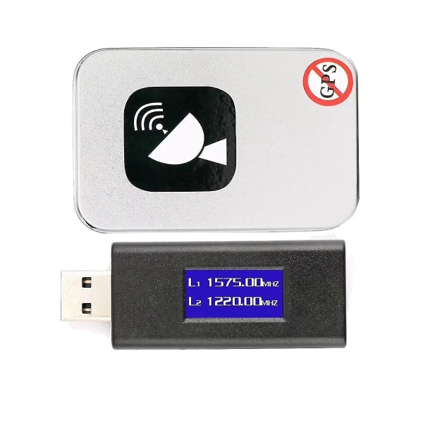 USB GPS-signaldetektor USB-flashdriver Ingen GPS-posisjonering GPS-detektor（Sort)