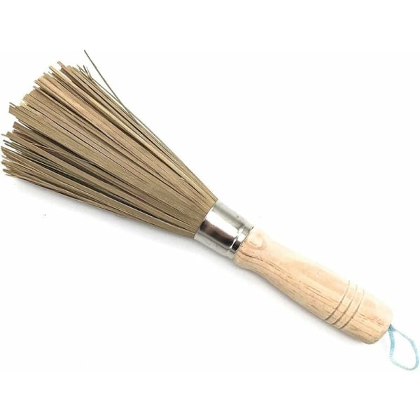 Bambu rengöringsborste med långa skaft för hushållskök, restauranger, städutrustning, rena naturprodukter.