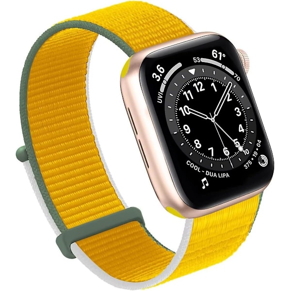 Kompatibel med Apple Watch Rem, Kvinder Mænd Sport Nylon Loop Rem Til Iwatch Serie Ultra 8 7 6 5 4 3 2 1 Se (38/40/41mm, solsikke)