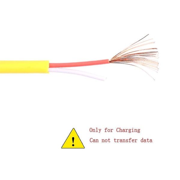 2 i 1 usb til mikro usb kabel opladning til 2 mikro usb enhed opladningsledning (gul)