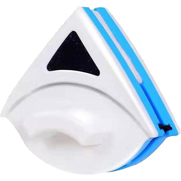 Dobbeltsidig magnetisk vindusvasker Blå trekantform Bærbar dobbeltsidig magnetisk glider Vaskebørsteutstyr Rengjøring Glassvisker Vask Bru