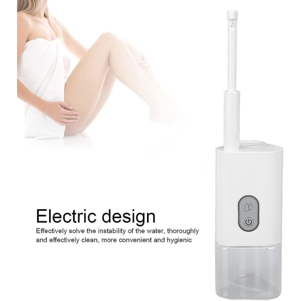 Bærbart rejsebidet 100 ml elektrisk feminin håndholdt bidetsprøjte til hygiejnisk rengøring Postpartum pleje Kan modtage mineralvandsflasker