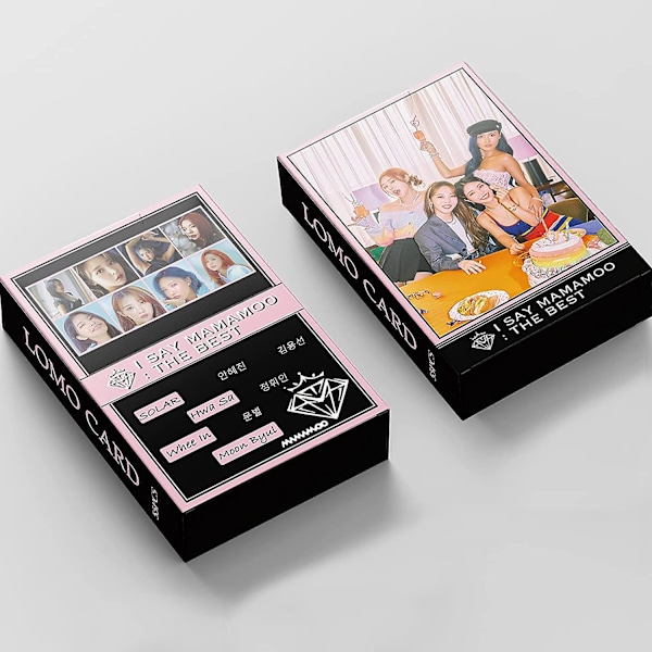 Mamamoo Lomo Cards 55 st Mamamoo The Best Album Foto Cards Mamamoo I Say Mamamoo: The Best Fotocard Present För Fans Dotter 2.28 X 3.24 tum Rosa