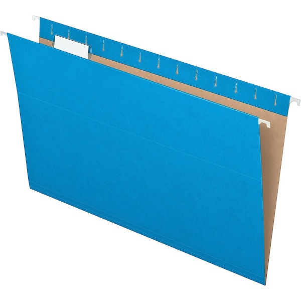 Recycled Hanging Folders, Legal Size, Blue, 1/5 Cut, 25/bx (81623)