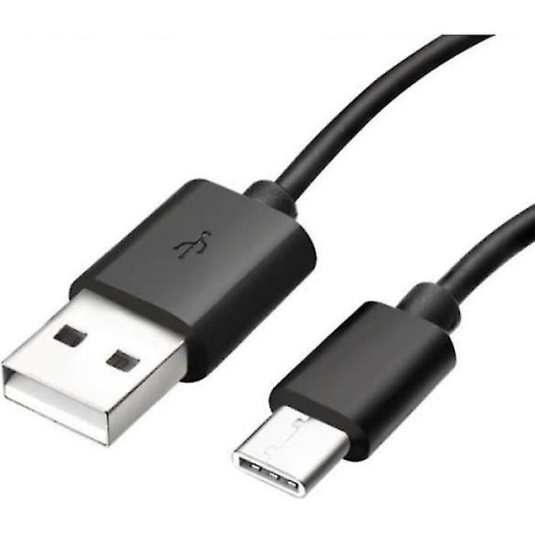 USB-C-kabel för Samsung A20E - A40 - A50 - A70 - A80 - USB-C-typ Laddarkabel Svart 1 meter