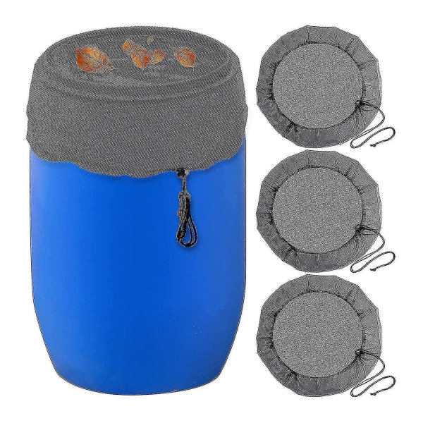 3 Pack Mesh Cover Netting Rain Barrels Water Collection Buckets Tank Rain Harvesting Tool Protector For Outdoor Garden 95cm