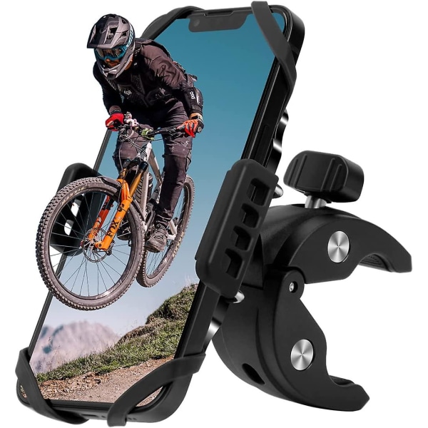 Cykeltelefonhållare Universal 360 Justerbart fäste för Iphone 14:00 13p 12:00 Mini 23:00 Samsung S10 S9, 3,5-7,2 tums smartphone