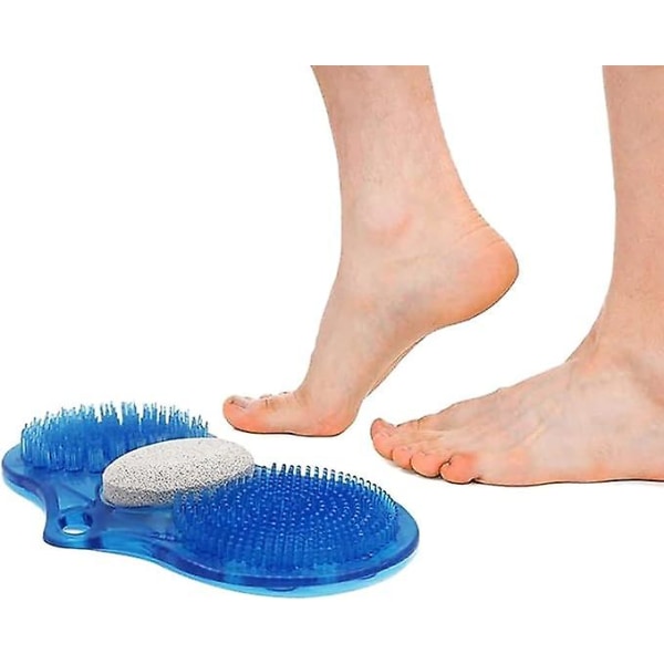 Brusefodbørste, fodvaskebørste, skridsikker brusebørste, vaskehjælpemiddel, pimpstensfodmassager