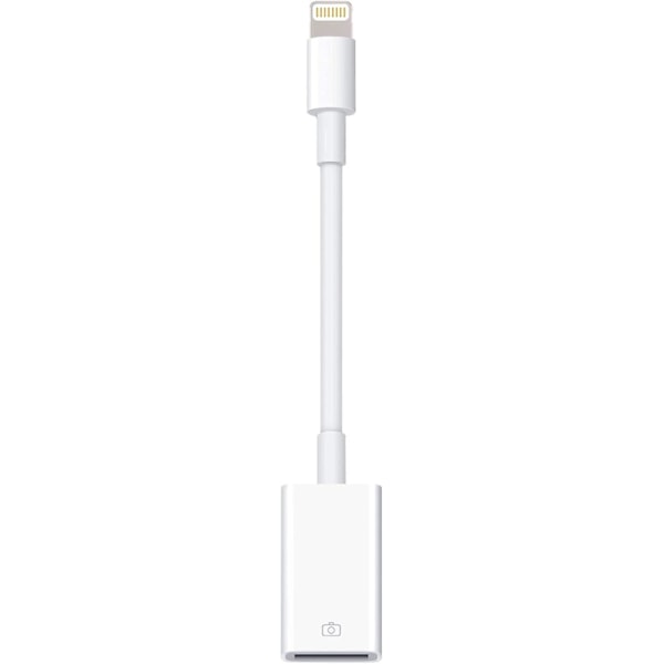 Lightning till USB-kameraadapter Lightning hona USB OTG-kabeladapter för utvalda iPhone/iPad-modeller Stöd för anslutning av kamerakortläsare USB-minne