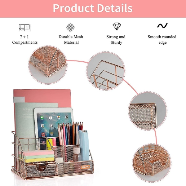 Multi-use Metal Desktop Organizer, Office Organiser