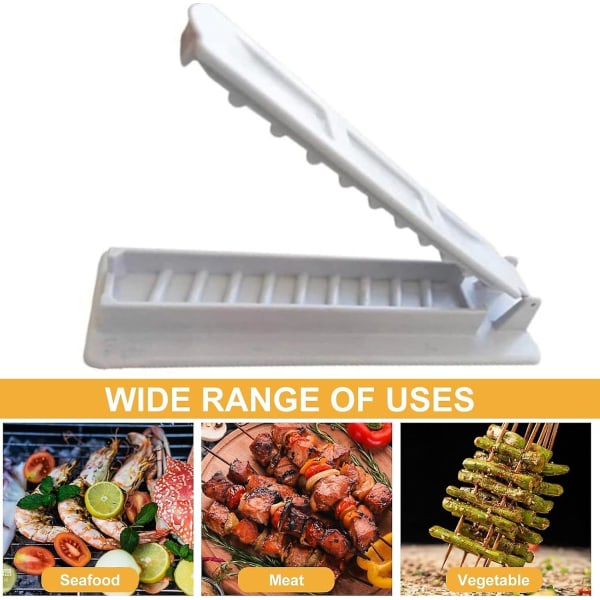 Varmebestandig Nonstick Grill Stringer Box Machine Udendørs Grill Food Grade Bpa Gratis Manuel Kabob Spid Camping Tool