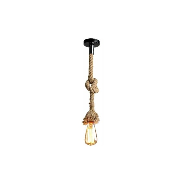 Hamprep ljuskrona, 100 cm AC 220V E27 Vintage retrostil rephängelampa för restaurangbar cafébelysning (enkel sockel, glödlampa ingår inte)