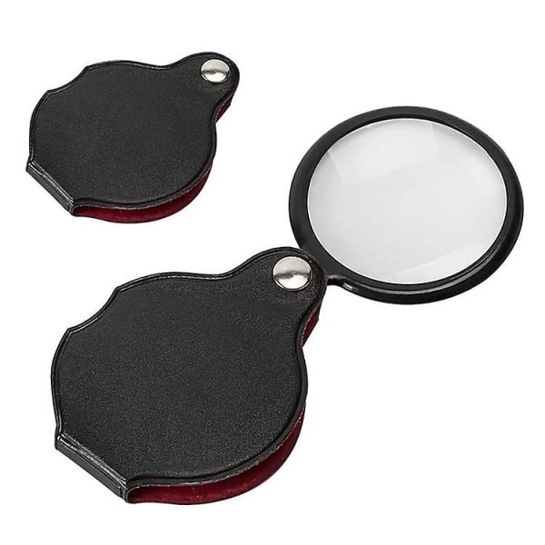 Mini Pocket Magnifier 8x optiskt glas med kortikalt case, för kontor, läsning, fritid