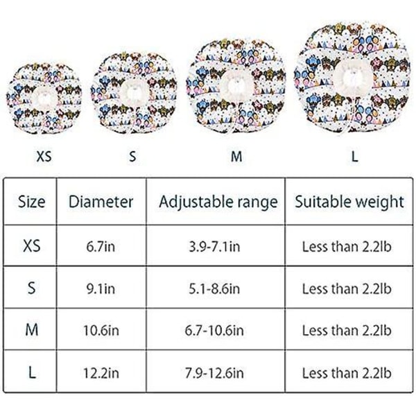 Säädettävä palautumiskartio kaulalle Pehmeä Elizabeth-rengas Irrotettava pestävä suojus koirille ja kissoille (valkoinen, XL)