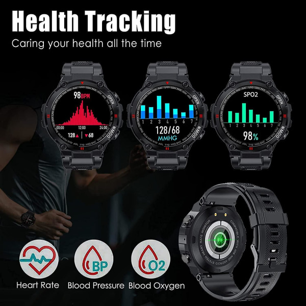 Smart Watch för män Smart Watch Smart Watch Activity Tracker, IP65 Vattentät Smart Watch för Samsung, iPhone