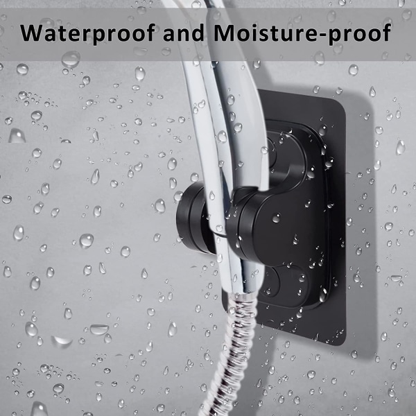 Ingen borrning Väggmonterad duschhållare Justerbar handhållen duschhuvudhållare för badrumshotell12cm*8cm