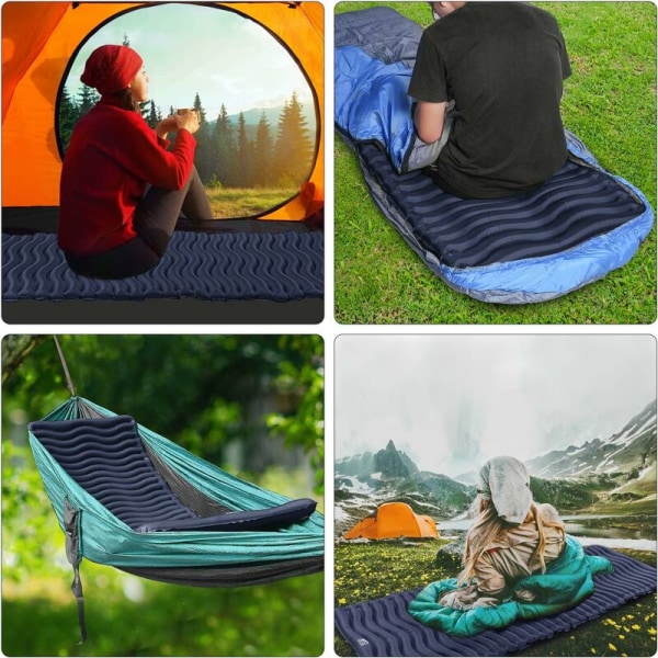 Uppblåsbar campingmadrass, vattentät luftmadrass för camping, resor, strand, tält, sovsäck