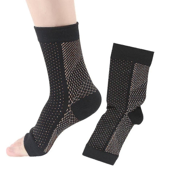Nevropati kompresjon ankelbue støtte sokker sports (L XL, gul)