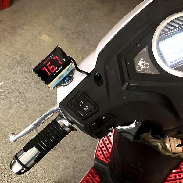 Koso Voltage Meter With Bracket 12v-150v Led Digital Display Voltmeter Car Motorcycle Volt Gauge Blue