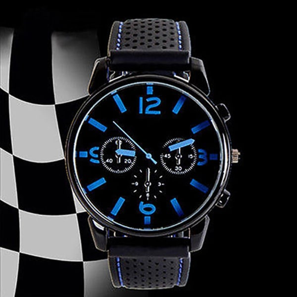 Men's Fashion Sports Watch Quartz Watch Trend Waterproof Luminous Mechanical Watch_ahf Green