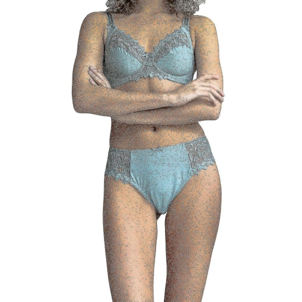 Datian 01-5 Women's Non-padded Underwired Full Bra Blue 44DD