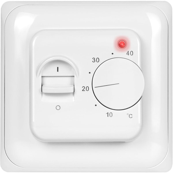 Mst1 Undermontert Romtermostat Med Gulvføler - Hvit - Termostat For Elektrisk Gulvvarme