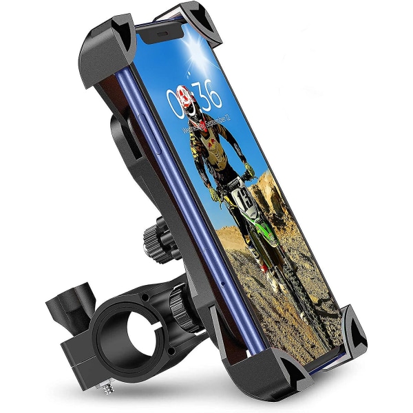 Cykel Mobilfäste, Mobilhållare, 360 Rotation, Antivibration, Motorcykel, Mountainbike, Kompatibel med Iphone 11 Pro Max/xs Max/xr, Samsung S2