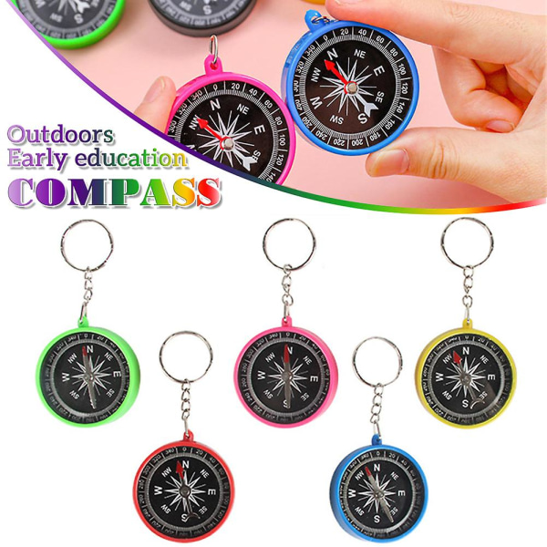 Lasten minikompassit avaimenperät, monikäyttöiset yksilölliset avaimenperät ulkokäyttöön (satunnainen)