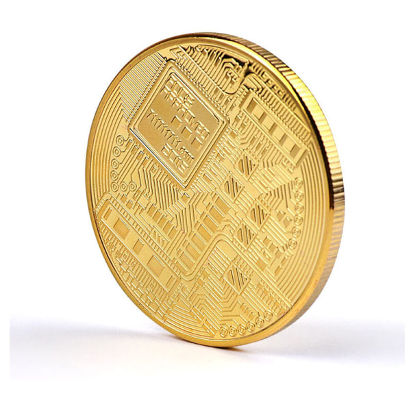 Guldpläterat mynt, konstsamling, fysisk minnespresent, antikt metallmynt, imitation (guld 1 st)