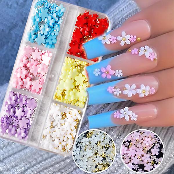 3d Flower Nail Art Decorations Nails Charms Luxury Nail Supplies Tilbehør