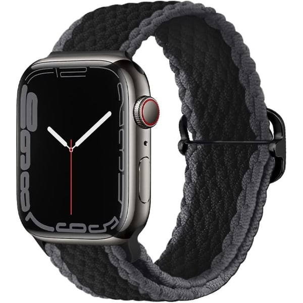 Stretchy Solo Loop-rem kompatibel med Apple Watch Band 45 mm 44 mm 42 mm, justerbara elastiska nylon sportarmband för Iwatch Series 7 6 5 4