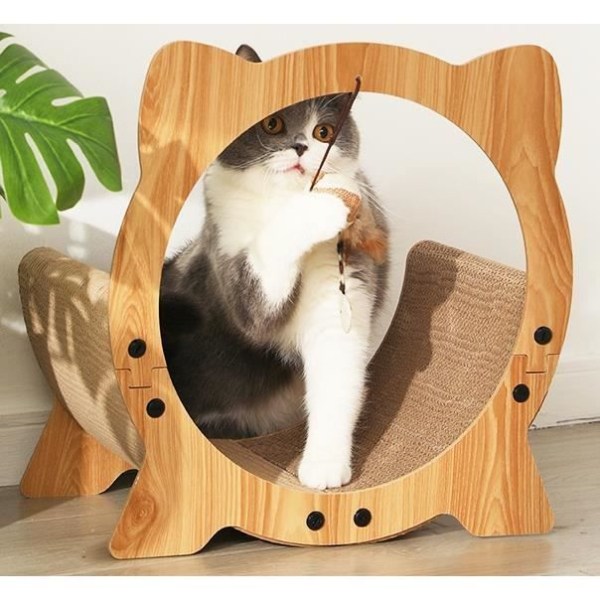 Skrapstolpar för katter-kattkorg-med boll-leksaker för katter-med kattmynta-kattsäng
