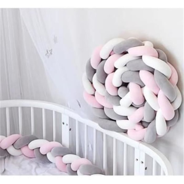 Bed Bumper Snake Cushion Flätad kudde Sammet Bumper Baby Protection - 3M