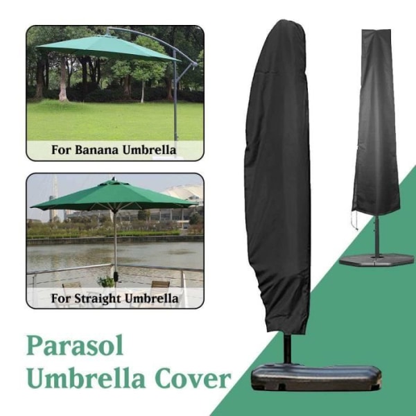 Skyddsöverdrag för offset parasoll skydd för trädgårdsparasoll med offset stång, vattentät, antidamm/UV - 265cm