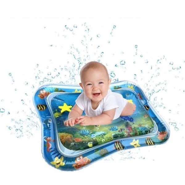 Uppblåsbar vattenmatta för baby, vattentät PVC vattenfylld lekmatta för bebisar, rolig aktivitetslek