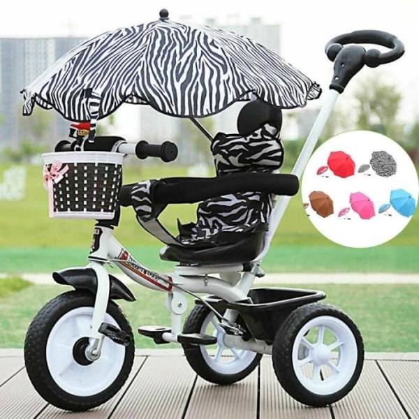 Avtagbart Barnvagnsparaply, Barn Baby Solskydd Universal Paraply Parasoll Barnvagn Barnvagn Barnvagn Buggy (Zebra)