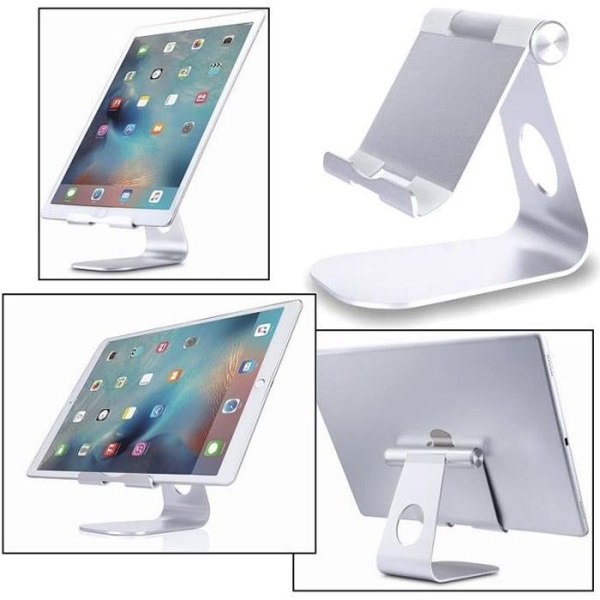 Fotdocka i metall i aluminium för iPad-smartphone för surfplatta