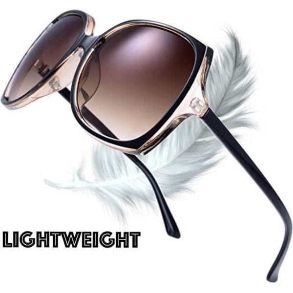 Solglasögon för kvinnor - Polariserade - PC-linser - Svarta